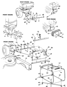 Parts For Grass Catcher For 36 Inch Rear Discharge Decks Diagram and Parts List for 058 (190100)(1987) Cub Cadet Lawn Tractor Accessories